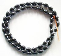 16 inch strand of 8x5mm Oval Hematite Beads
